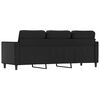 vidaXL 3-Seater Sofa Black 180 cm Faux Leather