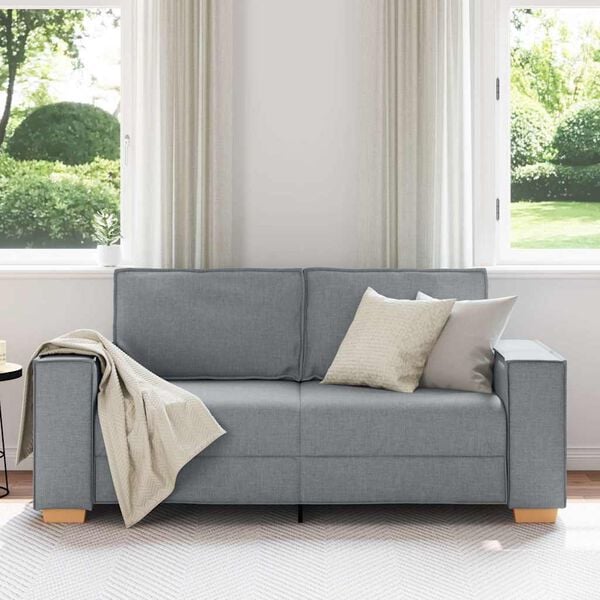 vidaXL 2-Seater Sofa Light Grey 140 cm Fabric