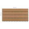 vidaXL Decking Tile 6 pcs Brown 60 x 30 cm WPC