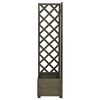 vidaXL Corner Trellis Planter Grey 40x40x150 cm Solid Firwood