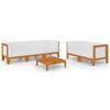 vidaXL 6 Piece Garden Lounge Set with Cushions Solid Acacia Wood