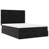 vidaXL Ottoman Bed with Mattresses Black Double Velvet