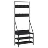 vidaXL Clothes Rack with Shoe Storage Black 72x34x184 cm