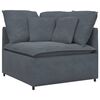 vidaXL Modular Sofa with Cushions Velvet Dark Grey