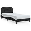 vidaXL Bed Frame without Mattress "Hvar" Black and White 90x190 cm Faux Leather