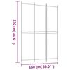 vidaXL 3-Panel Room Divider White 150x220 cm Fabric