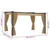 vidaXL Gazebo 4x3 m Taupe