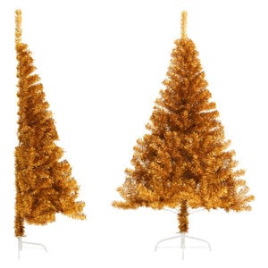 vidaXL Christmas Tree | Gold | PET | Medium | Simple | Artificial Christmas Tree