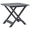 vidaXL Garden Table | Anthracite | Plastic | Compact | Foldable | Bistro Table