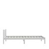 vidaXL Bed Frame without Mattress White Solid Wood Single