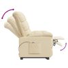 vidaXL Stand up Chair Cream Fabric