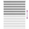 vidaXL Zebra blind 120.9x175 cm Fabric Width 116.7 cm grey