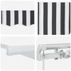 vidaXL Manual Retractable Awning Anthracite&White 300x250 cm