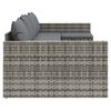 vidaXL 2 Piece Garden Lounge Set with Cushions Grey Poly Rattan