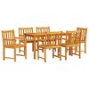 vidaXL Garden Dining Set 7 pcs Brown Solid Acacia Wood