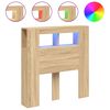vidaXL LED Headboard Sonoma Oak 100x18.5x103.5 cm Engineered Wood