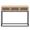vidaXL Console Table 105x30x75 cm Engineered Wood and Iron