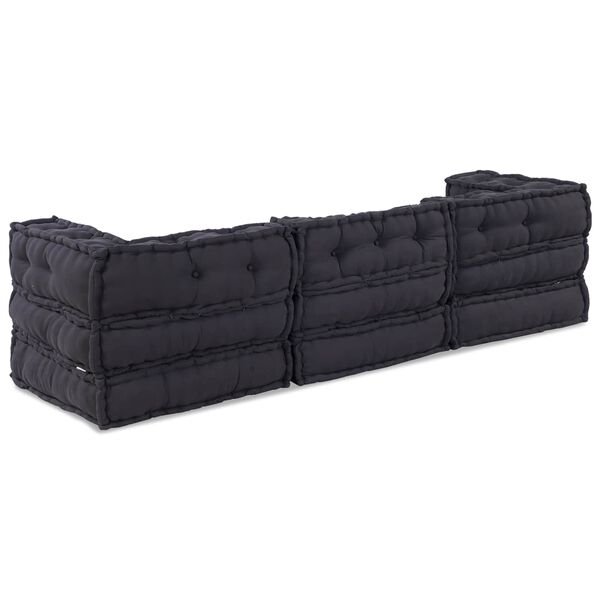 vidaXL Modular Sofa 3 pcs Anthracite Fabric