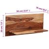 vidaXL Wall Shelves 2 pcs 58x26x20 cm Solid Acacia Wood