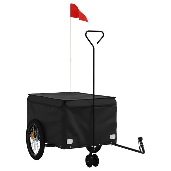 vidaXL Bike Trailer Black 45 kg Iron