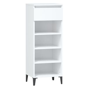 vidaXL Shoe Rack White 40x36x105 cm Engineered Wood
