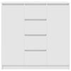 vidaXL Sideboard with Drawers White 100.5x35x98.5 cm Engineered Wood
