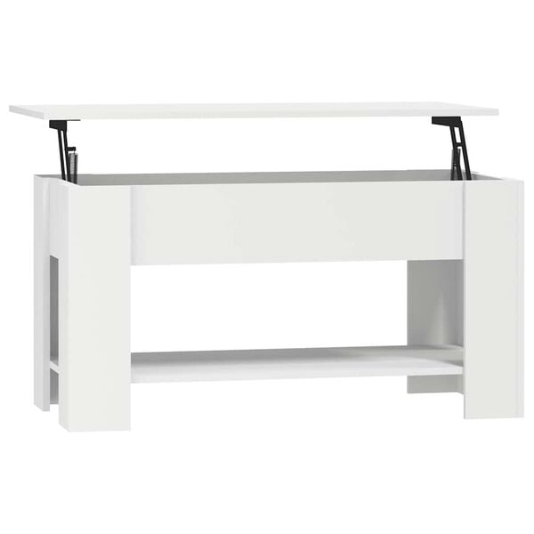 vidaXL Coffee Table White 101x49x52 cm Engineered Wood