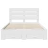 vidaXL Bed Frame with Drawer White 150 x 200 cm Engineered Wood