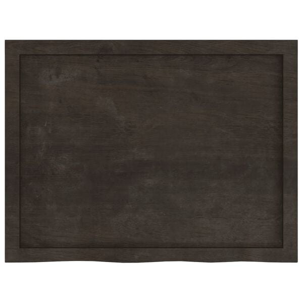 vidaXL Table Top Dark Brown 80x60x(2-6) cm Treated Solid Wood Oak
