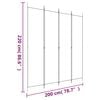 vidaXL 4-Panel Room Divider White 200x220 cm Fabric