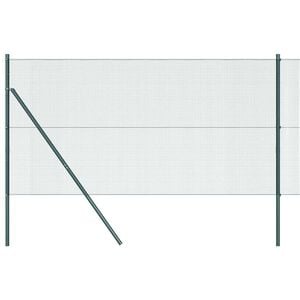vidaXL Ground Fix Welded Wire Fence 10 x 1 m (W x H) PVC-Coated Steel