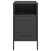 vidaXL Bedside Cabinets 2 pcs Black 36x39x68 cm Steel