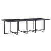 vidaXL 15 Piece Outdoor Dining Set with Cushions Poly Rattan Black