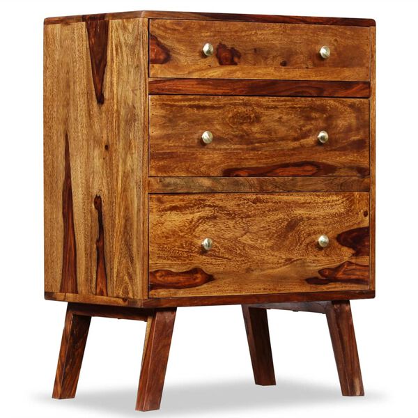 vidaXL Side Cabinet Solid Acacia Wood 60x35x76 cm