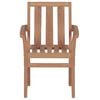 vidaXL Stackable Garden Chairs with Cushions 6 pcs Solid Teak Wood