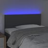 vidaXL LED Headboard Dark Grey 100 cm Fabric