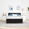 vidaXL Box Spring Bed Black and White 152 x 203 cm Velvet
