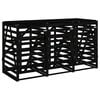 vidaXL Triple Wheelie Bin Storage Black Solid Wood Pine