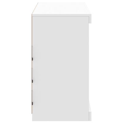 vidaXL Sideboard with LED Lights White 81x37x67 cm
