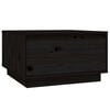 vidaXL Coffee Table Black 55x56x32 cm Solid Wood Pine