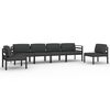 vidaXL 6 Piece Garden Lounge Set with Cushions Aluminium Anthracite