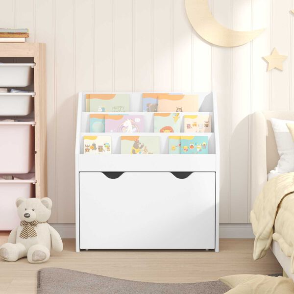 vidaXL Kids Bookshelf White 60 x 29.5 x 69 cm Engineered Wood