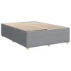vidaXL Box Spring Bed with Mattress Dark Grey Queen Fabric