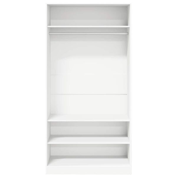 vidaXL Wardrobe White 100x50x200 cm Engineered Wood