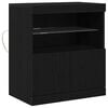 vidaXL LED Sideboard Black 60.5 x 37 x 67 cm Engineered Wood
