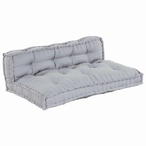 vidaXL Pallet Sofa Cushion 2 pcs Grey 120 x 80 x 38 cm Fabric