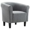 vidaXL Armchair Light Grey Fabric