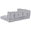 vidaXL Pallet Sofa Cushion 3 pcs Grey 120 x 80 x 38 cm Fabric