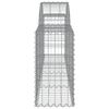vidaXL Arched Gabion Baskets 15 pcs 200x30x60/80 cm Galvanised Iron