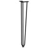 vidaXL hairpin legs for console tables for Console Table 4 pcs Black 72 cm Solid Steel